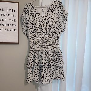 black and white dress